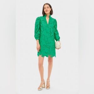 Pomander Place Green Lace Mini Dress